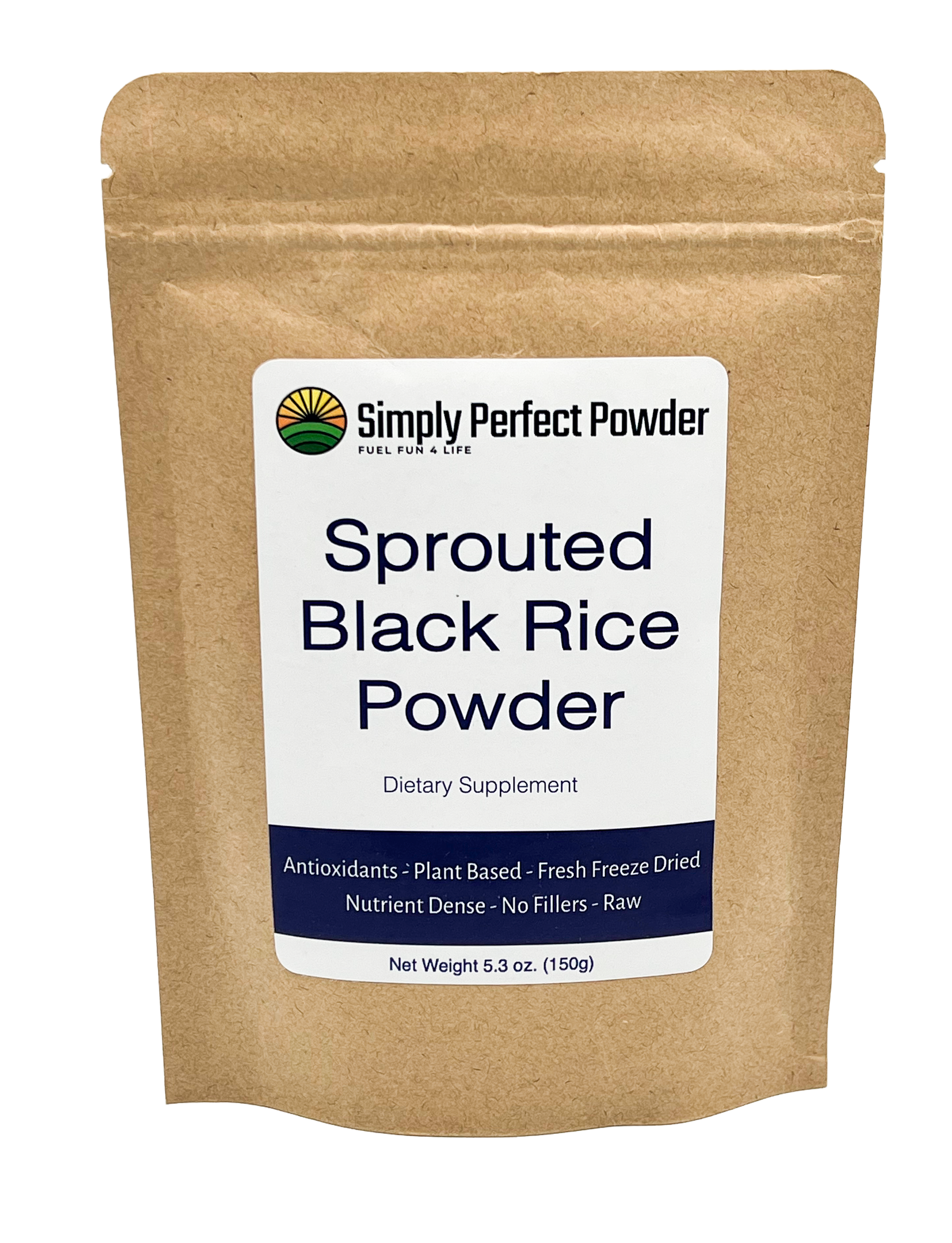 Simply Perfect Powder, black rice, black rice powder, sprouted black rice powder, antioxidant, anthocyanins, high in antioxidants, nutrient dense, high in protein, high in fiber, supplement, nutritional supplement, whole food, nutrient dense whole food, healthy diet, healthy lifestyle, lower cholesterol, lower blood pressure, heart health, improve heart health